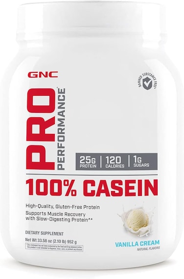 GNC PRO PERFORMANCE 100% CASEIN PROTEIN POWDER - VANILLA CREAM