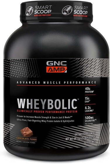GNC AMP WHEYBOLIC&trade; WHEY PROTEIN 25 SVG [(CHOCOLATE 55.1 OZ)