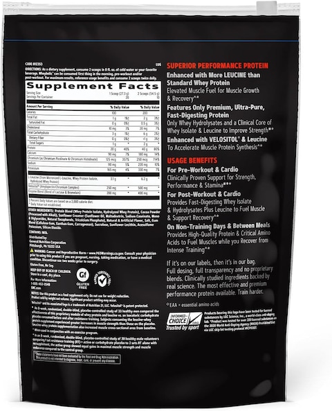 GNC AMP Wheybolic Protein Powder   Targeted Muscle Building and Workout Support Formula   Pure Whey Protein Powder Isolate with BCAA   Gluten Free   Chocolate Fudge   10 Servings