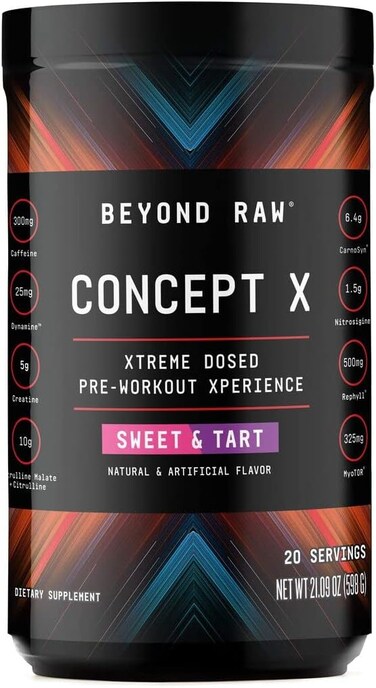 GNC BEYOND RAW&reg; Concept X Pre-workout (Sweet &amp; Tart) 20 Servings