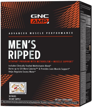 GNC AMP Men's Ripped Vitapak Program with Metabolism + Muscle Support