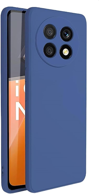 Case for Huawei nova 12i 2024, Liquid Gel Rubber Bumper Case Nova 12i with Soft Microfiber Lining Cushion Slim Hard Shell Shockproof Protective Cover for Huawei nova 12i 2024 (Blue)