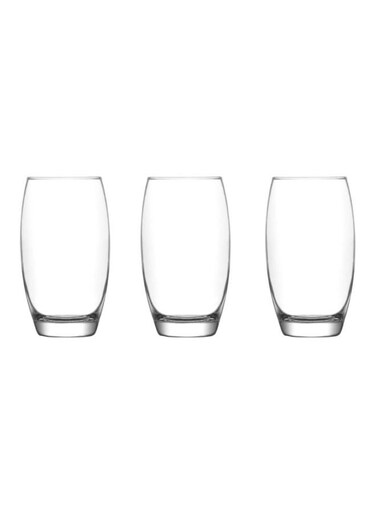 3-Piece Empire Long Drink Glass Set Clear