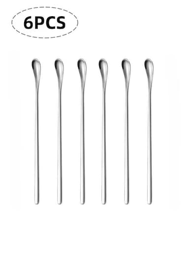 Pcs Long Handle Coffee Spoons Stainless Steel Small Tea Spoons Mini Espresso Spoons For Coffee Bar Home Kitchen Office Suitable For Stirring Coffee Tea Espresso Milk