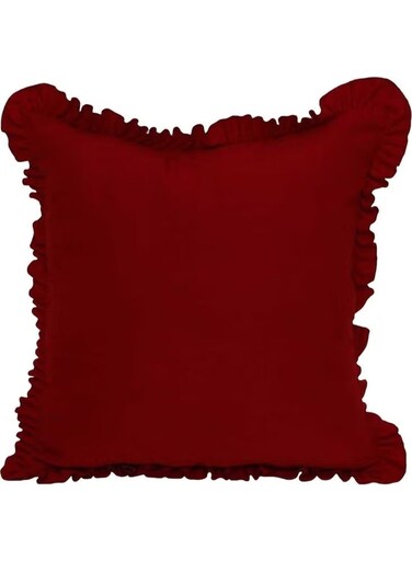 Moda Red Ruffle Cushion Cover 45 x 45 cm.