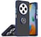 Case for Xiaomi Redmi 14C Case Cover Metal Ring Holder Grip Kickstand Car Magnetic Mount Shockproof Matte Hard Back Bumper Case for Xiaomi Redmi 14C 2024 (Blue)