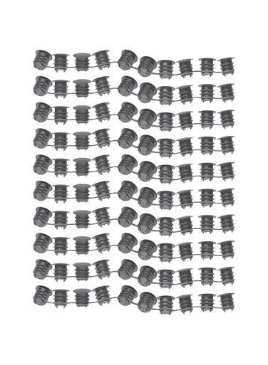 IKEA KOMPLEMENT Cover Caps for Wardrobe Units, Dark Grey, 5mm, 505.679.34 - Set of 200, 505.679.34-2