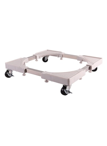 Plastic Stand With 4 Wheels Off White Medium
