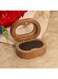 Jewelry Box Organizer, Proposal Ring Box, Oval Walnut Jewelry Box, Single Slot Ring Box for Proposal, Wedding, Gift and Jewelry Storage - Walnut