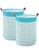 Waterproof Laundry Baskets, Foldable Large Laundry Bag Washing Bin Clothes Organizer Basket, Clothes Storage Basket Hamper for Dirty Clothes Bedroom (34-03-2p)