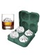 4 hole Silicone Ice Cube Tray With Lid 3D Diamond Shaped Silicone Ice Mold Whisky Ice Ball Maker Rose Ice Mould Bar Tool green
