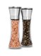 2-Piece Stainless Steel Salt and Pepper Grinder Set with Lids for Home Kitchen
