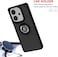 Oppo A40 Case/Oppo A3X Case/Oppo A3 Case Flexible Silicone Case, Camera Protection Thin Translucent Shockproof Matte Back Cover with 360 rotational Magnetic Ring Holder (Black)