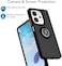 Oppo A40 Case/Oppo A3X Case/Oppo A3 Case Flexible Silicone Case, Camera Protection Thin Translucent Shockproof Matte Back Cover with 360 rotational Magnetic Ring Holder (Black)