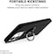 Oppo A40 Case/Oppo A3X Case/Oppo A3 Case Flexible Silicone Case, Camera Protection Thin Translucent Shockproof Matte Back Cover with 360 rotational Magnetic Ring Holder (Black)