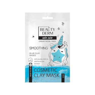 Smoothing Blue Clay Facial Mask with Jojoba Seed Oil and Olive leaf Extract 12ml