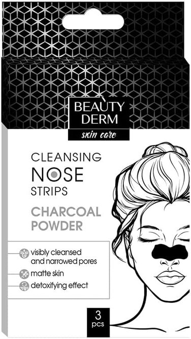 Beauty Derm Cleansing Nose Strips With Bamboo, Pack Of 10, For Nose, Eyebrows And Lips