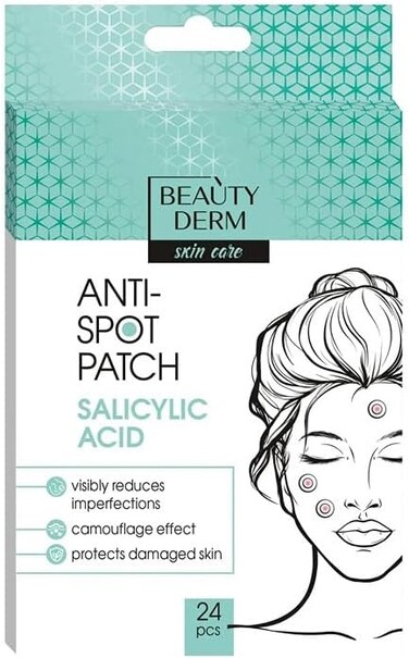 Beauty Derm Anti-Spot Acne Patches With Salicylic Acid, 24 Pieces