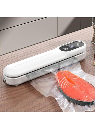 LENDIS Vacuum sealer, food sealer, comes with 20 sealing bags inside, (white)