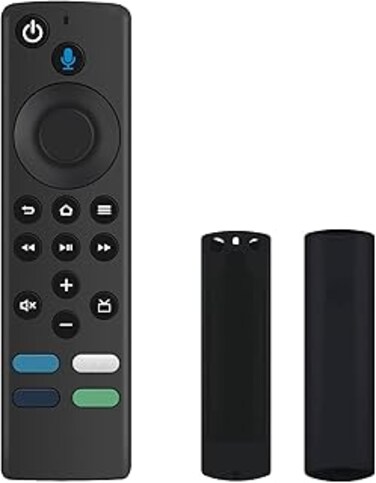 Replacement Voice Remote Control (3rd GEN)+ Silicone Cover, L5B83G Bluetooth Voie Remote with TV Controls fit for Amazon Fire TV Stick 2016 Models and Later, Fire TV Cube, and Fire TV 2017 Models