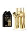 24-Piece Cutlery Set With Stand Gold 9.05x5.11x4.96cm