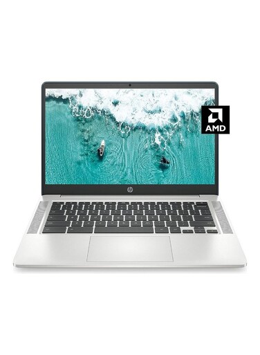 HP 14A-ND0030NR Laptop With 14-Inch Display, AMD 3015Ce Processor, 4GB RAM, 32GB EMMC, Intel UHD Graphics, Chrome OS, English, Forest Teal - International Version