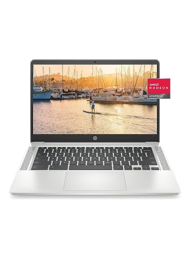 HP 14A-ND0010NR Laptop With 14-Inch Display, AMD 3015Ce Processor, 4GB RAM, 32GB EMMC, Intel UHD Graphics 600, Chrome OS, English, Silver - International Version
