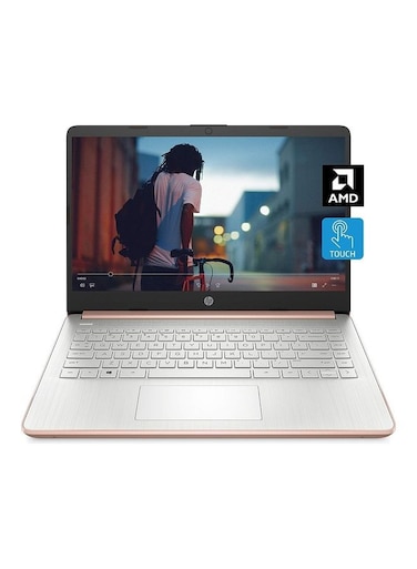 HP 14-FQ0060NR Laptop With 14-Inch Display, AMD 3020e Processor, Celeron N4020 Processor, 4GB RAM, 64GB EMMC, Intel UHD Graphics, Window 10 Home, English, Rose Gold - International Version