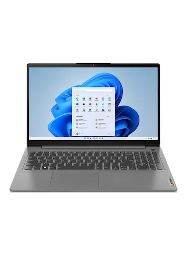 Lenovo IdeaPad 3 15ITL6 Laptop With 15.6-Inch FHD Display, Core i3 1115G4 Processor, 8GB RAM, 1TB HDD + 256GB SSD, Intel UHD Graphics, Windows 11, English/Arabic, Arctic Grey - International Version