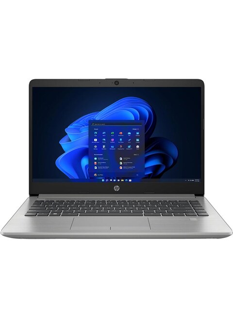 HP 240 G9 Laptop with 14&quot; HD display, Intel Core i3-1215U, 8GB DDR4 RAM, 256GB NVMe M.2 SSD, Intel UHD Graphics, Backlit Keyboard, Windows 11, English/Arabic, Silver - International Version