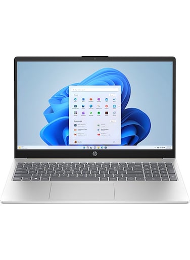 HP 15-FC0009NE Laptop With 15.6-Inch Display, AMD Ryzen 5 7520U Processor, 8GB RAM, 512GB SSD, 8GB RAM, AMD Radeon Graphics, Windows 11, English/Arabic, Silver - International Version