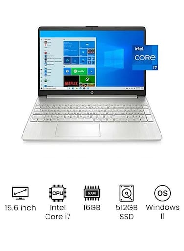 HP Professional &amp; Business 15-dy2172, 15.6-Inch Full HD Display, 11th Gen Core i7-1165G7 Processor (12M Cache, Upto 4.70 GHz), 16GB RAM, 512GB SSD, Windows 11, English, Silver - International Version