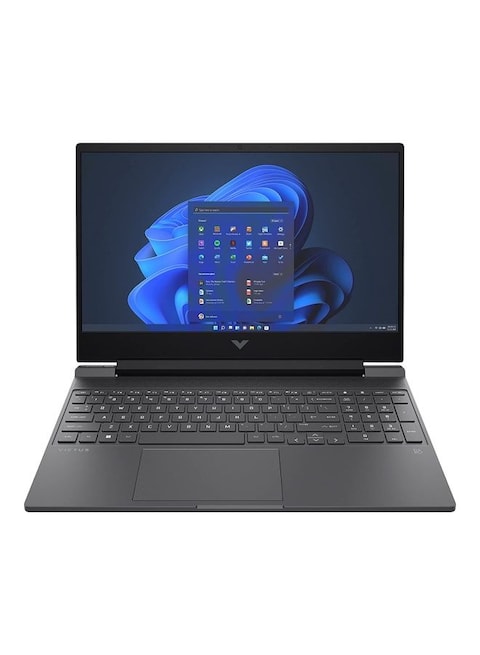 HP Victus 15-fa0031dx Laptop With 15.6-Inch Display, Core i5 12450H, 8GB RAM, 512GB SSD, 4GB NVIDIA GeForce GTX 1650 Graphics Card, Windows 10 Home, English, Mica Silver - International Version