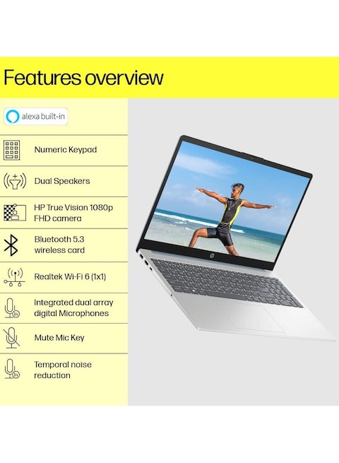 HP 2023 15s Series 15.6&quot; Notebook, FHD (1920x1080), Intel Core -1335U Deca-Core i5, 32 GB DDR4&nbsp;RAM, 2 TB&nbsp;NVME SSD, Thin &amp; Light, Windows&nbsp;11, English, Silver - International Version