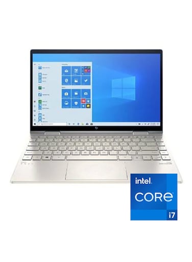 HP HP Envy X360 13-bf0013dx 2-In-1 12th Intel Core i7-1250U 10-Cores, 8GB RAM, 512GB SSD, Intel Iris X Graphics, FingerPrint, Backlit KB, Windows 11, English, Natural Silver - International Version