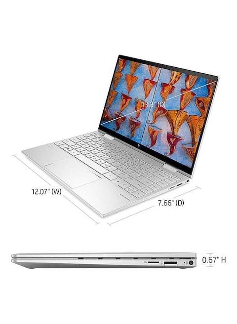 HP Envy x360 Convert 13m-bd1033dx With 13.3-Inch FHD UWVA OLED Display, Core i7-1195G7 Processor, 8GB RAM, 512GB SSD, Intel Iris Xe Graphics, Windows 11, English, Silver - International Version