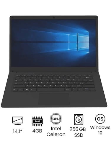 InnJoo N2 Laptop With 14.1-Inch Display, 11th Gen Intel Dual Core Celeron N3350 Processor, 4GB RAM, 256GB SSD, Win 10, Black - International Version