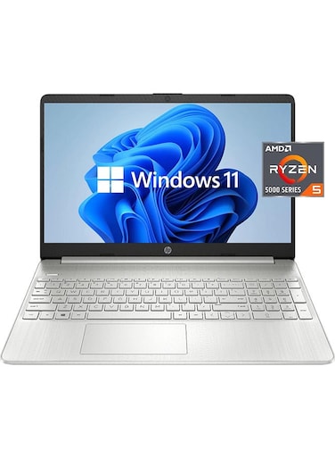 HP Pavilion Laptop With 15.6-Inch FHD Display, AMD Ryzen 5 5500U Processor, 32GB RAM, 1TB SSD, Integrated Graphics, Windows 11, English, Silver - International Version