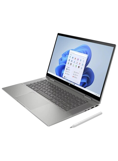 HP 2023 Slim Envy Convertible-2-In-1 Laptop With 15.6-Inch Display, 13th Generation Core i7-1355U, 64 GB RAM, 2TB SSD, Intel Iris Xe Graphics, Windows 11, English, Grey - International Version