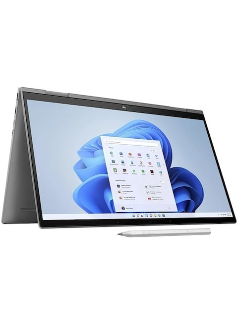 HP 2023 Slim Envy Convertible-2-In-1 Laptop With 15.6-Inch Display, 13th Generation Core i7-1355U, 64 GB RAM, 2TB SSD, Intel Iris Xe Graphics, Windows 11, English, Grey - International Version