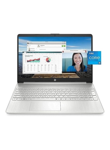 HP Thin Laptop 15-Dy With 15.6-Inch Display, Core i5-1135G7 Processor, 16GB RAM, 1TB SSD, Intel Iris XE Graphics, Windows 10, English, Silver - International Version