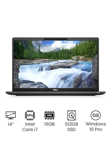 Dell Latitude 7420 Laptop With 14-Inch FHD Display, Core i7-1185G7 Processor, 16GB RAM, 512GB SSD, Intel Iris Plus Graphics, Windows 10 Pro, English, Black - International Version