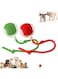 FEJYTOR 2pcs Interactive Cat Toy Rolling Ball Chewie Viral Dog Ball, Sports Carpet Toy, Interactive Automatic Ball Toy, Suitable for Large and Small Dogs and Cats (Red + Green)