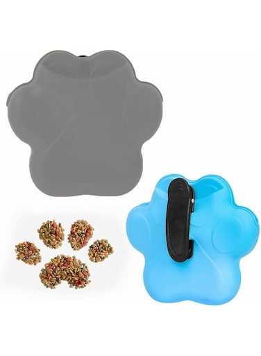 Aputue Silicone Dog Treat Pouch, 2 Pack Portable Small Training Bag, Pet Training Pouch with Magnetic Closure and Waist Clip, Multi-Purpose Pet Treat Pouch for Dog Training