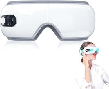 Smart Eye Massager with Heat and Vibration &ndash; Heated Eye Mask Massager for Dry Eyes, Sinus Relief &amp; Eye Strain, Bluetooth Sleepmask, Massage Eye Mask for Relaxation &amp; Migraine