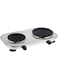 Olsenmark Double Burner Electric Hot Plate - Operating indicator light: On/Off - Heat operation - Over heat protection - Auto-thermostat control - Power(watt): 2500 - Double plate Size(mm): 155+185mm