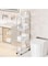 Storage Cart, Slim 15cm Width Trolley Organizer, Narrow Rolling Cart for Tight Space, Transparent Acrylic Storage Shelf with Wheels for Kitchen Bathroom Laundry Office (4 Tier)