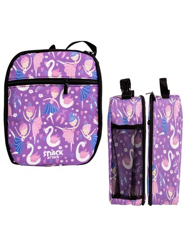 Attack Kids Insulated Lunch Bag &acirc;&euro;&ldquo; Ballerina &amp; Swan Princess Design &acirc;&euro;&ldquo; Leakproof &amp; Lightweight &acirc;&euro;&ldquo; With Adjustable Strap &amp; Mesh Bottle Pocket &acirc;&euro;&ldquo; Ideal for Girls Age 3&acirc;&euro;&ldquo;10 &acirc;&euro;&ldquo; BPA-Free, Durable &amp; Easy to Clean