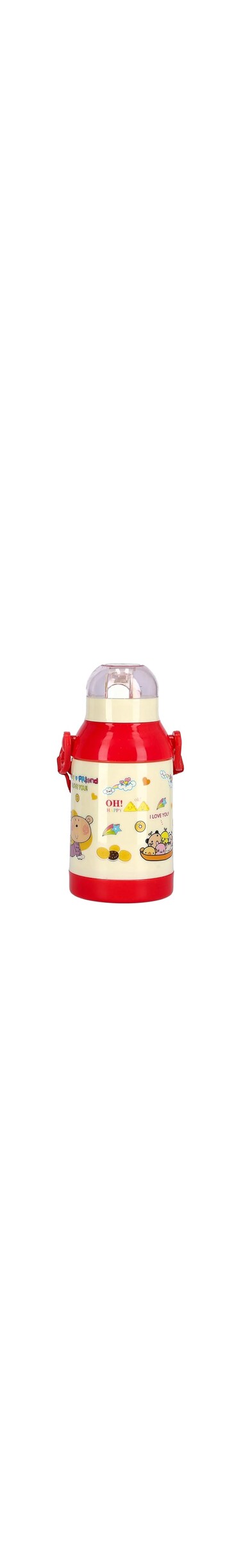 Royalford 500 Ml Water Bottle Kids Water Bottle, Toddler Water Bottle With Bendy Straw Portable With Hanging Loop Flip Top Spill Free Baby Sippy Ideal School, Outings, Functions,Rf6427Yl, Multi