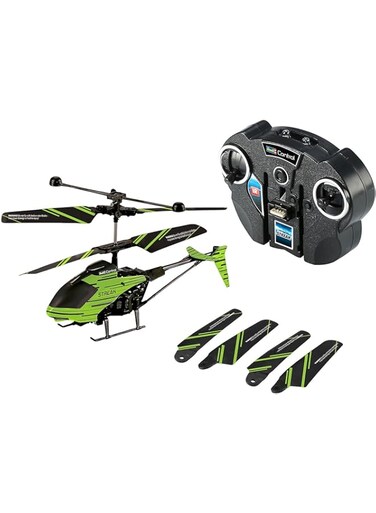 Revell Control Indoor Helicopter Glow Streak I Glow in The Dark I 2-Channel IR Control I Electronic Gyro I Robust Plastic Housing I Wireless Charging I Includes Replacement Rotor Set I for Indoor Use